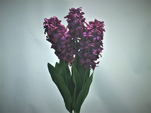 24" Artificial Hyacinth Flower Bush (5 stems per bush) (Plum Purple)