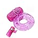 ALIGAGA-4pcs/Vibration Delay Ring Silicone Massage Ring (Pink)