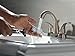 Peerless Tunbridge Centerset Bathroom Faucet Brushed Nickel, Bathroom Sink Faucet, Drain Assembly, Brushed Nickel P299695LF-BN