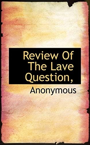 Review of the Lave Question, Paperback โ Import, 17 November 2009