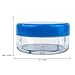 Beauticom (Quantity: 50 Pieces) 5G/5ML Round Clear Jars with Blue Lids for Scrubs, Oils, Toner, Salves, Creams, Lotions, Makeup Samples, Lip Balms