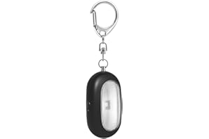 Compact Personal Safety Alarm with LED Lighting Options, 125dB Sound Perfect for Everyday Use (Black)