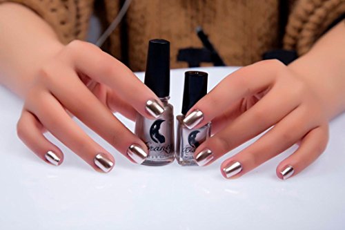 YJYdada Metal Color Stainless Steel Plating Silver Mirror Nail Polish (gold)