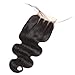 West Kiss Hair Body Wave Brazilian Human Hair 4x4 Lace Closure 3 Part Closure (8 inches three part)