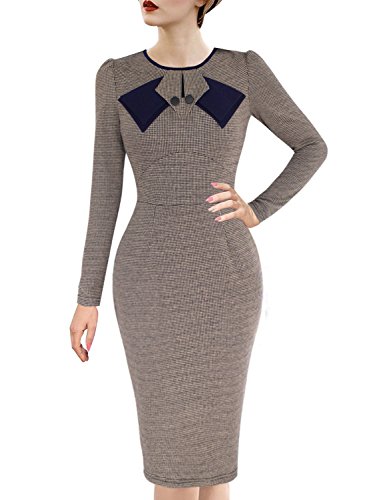 VFSHOW Womens Vintage Retro Work Business Party Wiggle Pencil Dress 1046 APT 3XL