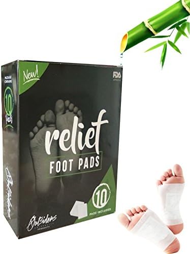 Foot Pads: NEW Foot Patch, Premium FDA Approved &amp; All Natural, Organic with 10 patches-Sleep Better, Feel Better &amp; give your Body Relief