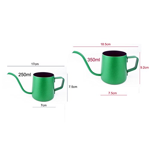 Dianoo 350 ML Stainless Steel Long Narrow Spout Coffee Pot, Hanging Ear Coffee Cup, Hand Drip Kettle Coffee Pot Tea Pot - Jazz Blue