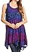 Sakkas Priya Sleeveless Tie Dye Handkerchief Hem Tunic with Smocked Racerback