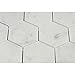 Carrara White Italian (Bianco Carrara) Marble 3 inch Hexagon Mosaic Tile, Honed