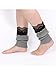 eBoot Lace Leg Warmer Socks Knitted Boot Cuffs with Button, Khaki and Gray, 2 Pack