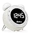 Electrohome Retro Alarm Clock Radio with Motion Activated Night Light and Snooze, Digital AM/FM Radio, Wake-up Light, Dual Alarm, Auto Time Set, Battery Backup, Dimmer, and Temperature Display (CR35W)