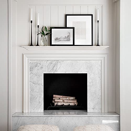 WELLAND 72Inch Fireplace Mantel Shelf Wall Mounted,White Corona Crown Molding Ledge Floating