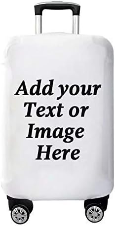 Personalised Travel Luggage Cover with Your Image or Text Travel Luggage Protector Elastic Dustproof Fits 18-21 Inch Size S