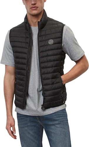 Marc OߴPolo Uomo Gilet trapuntato con colletto alla coreana idrorepellente, Nero (Black), XS