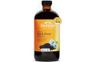 SERENE HERBS Black Seed Bitters with Black Seed, Milk Thistle, Sea Moss, Dandelion Root, Ginger, Cayenne, Moringa – Herbal Formula for Digestion, Joints & Overall Wellness | 16 oz