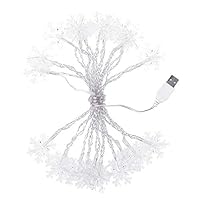 fanmaosdf Christmas LED Light,USB 20LED Snowflake Shape Fairy Light Christmas Holiday Party Tree Decor