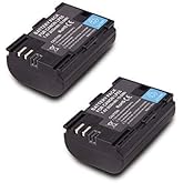 SR SUN ROOM 2 Pack Replacement Canon LP-E6 LP E6N Battery for Canon 60D, 70D, 80D, 5DS R, 5D Mark II III IV, 6D, 7D, C700, XC15, Cameras (2650mAh, 100% Compatible with Original)