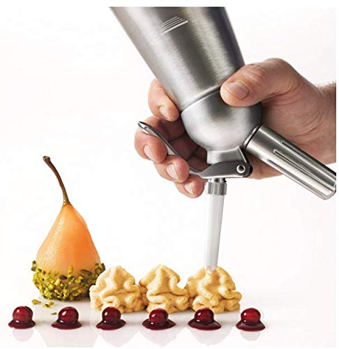 Nuvantee Cream Whipper (1-Pint) - Professional Aluminum Whipped Cream Dispenser With 3 Decorating Nozzles - Uses Standard N20 Cartridges (not included) - Thumbnail 4