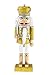 Clever Creations Gold Soldier 10 Inch Traditional Wooden Nutcracker, Festive Christmas Décor for Shelves and Tables