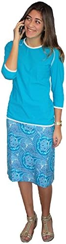 Aqua Modesta® Ladies swim skirts-Jade Paisley-Medium