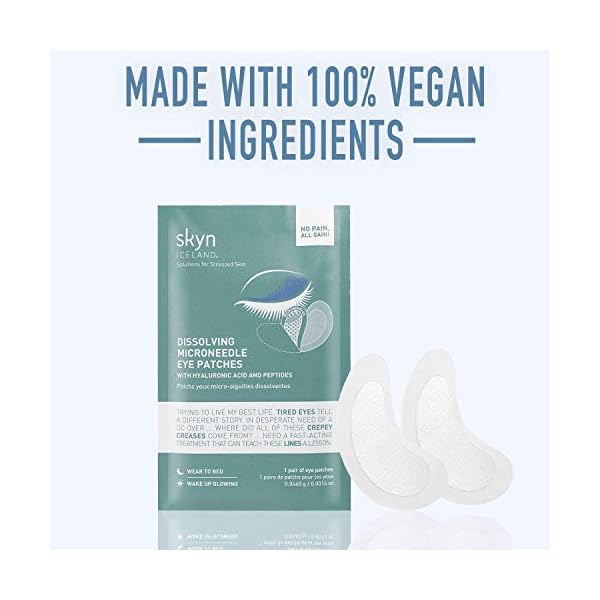 skyn ICELAND Dissolving Microneedle Eye Patches with Hyaluronic Acid & Peptides: to Hydrate, Firm and Smooth Fine Lines…