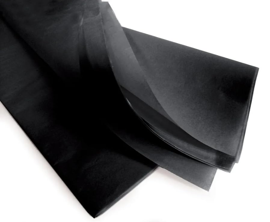GOOD STUFF Pack of 10 Black Tissue Paper Sheets - Size 26" x 20" - Perfect for Gift Wrapping, DIY and Crafts (Black)