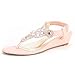 Dream Pairs Women's Pershian Rhinestone Low Wedge Heel Sandals