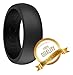 Moove Silicone Rings Ring Never Lose, Scratch or Damage Your Metal Ring Silicone Wedding Ring Never Risk Injuring Your Finger Again; Black Rings for Men