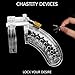 Male Chastitiy Cage, Enlove Chastity Device Locked Cage Adjustable Size Male BDSM Adult Sex Toy for Men