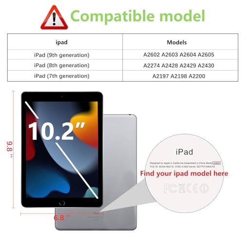 apiker 2 Pack Screen Protector for iPad 9th 8th 7th Generation 10.2 Inch, Tempered Glass Film for iPad 9 8 7 (2021/2020/2019), Case Friendly, Apple Pencil Compatible, High Response