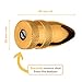 Posh Premium Orange Metal Snuff Bullet (Anodized Aluminum) w HumanFriendly Micro Funnel - Twist Nasal Sniffer