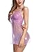 Avidlove Women Sissy Lace Lingerie Babydoll G-String Thong Underwear Nightwear Purple Small