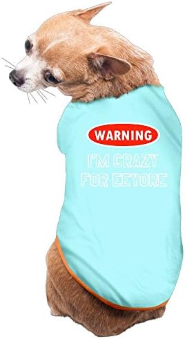 SEKODOVE Pet Dog Warm Clothes Puppy Jumpsuit Hoodie Coat Doggy Apparel WARNING I'M CRAZY FOR EEYORE Dog Sweaters