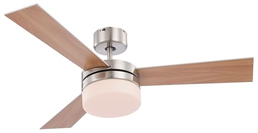 Globo Alana 0333 Deckenventilator mit Licht 105 cm (Ventilator, Deckenlampe mit Ventilator, Deckenleuchte mit Lüfter, Fernbed