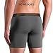 DAVID ARCHY Men's 3 Pack Underwear Soft Comfy Breathable Bamboo Rayon Basic Boxer Briefs No Fly (Dark Gray,M)
