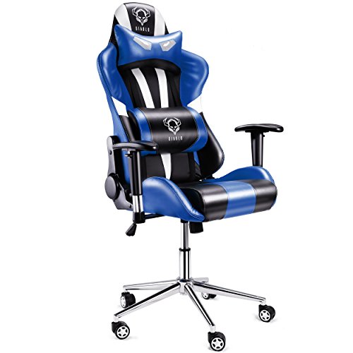 Diablo-X-Eye-Gaming-Sedia-Base-cromata-braccioli-Regolabili-meccanismo-di-inclinazione-Cuscino-Lombare-Finta-Pelle-Portata-150-kg-Scelta-del-Colore-Nero-Blu