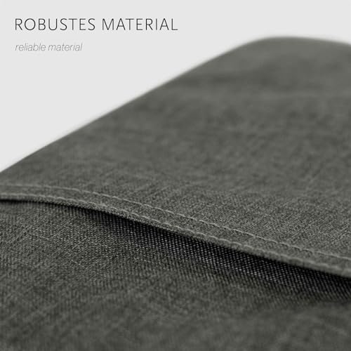 moex TECLAST T45HD Tablet Case with Accessory Compartment, Polyester Fibre, Minimalist Zipper Case, Waterproof, Dark Grey