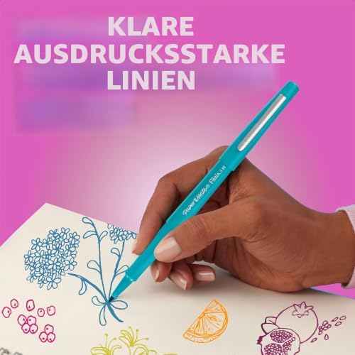 Flair Filzstifte | mittlere Spitze (0,7 mm) | blau | 5 Stück