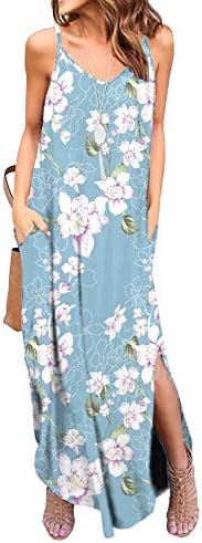Long Cami Maxi Dresses with Pocket 