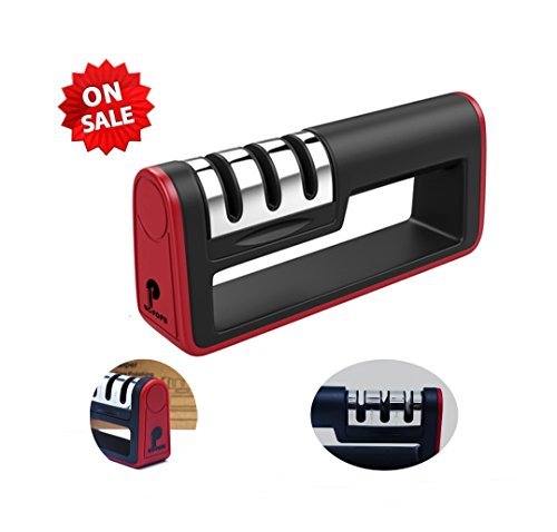 Utility Kitchen Knife Sharpener 3-Stage Sharpening Tool Knife Sharpening System By NCPOPU Manual Sharpener - Thumbnail 7