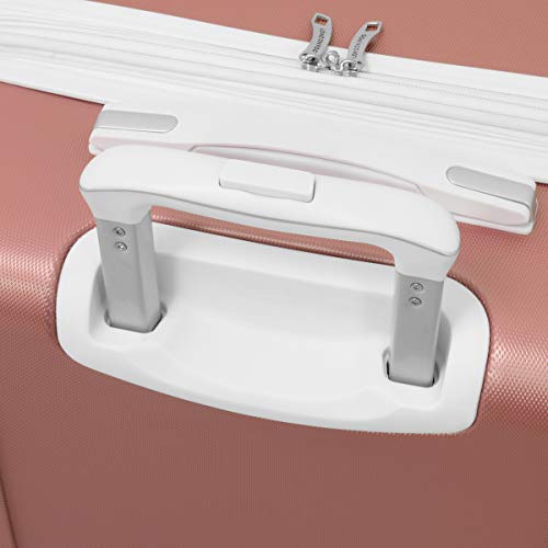 LONDON FOG Vintage Hardside Expandable Spinner Luggage, Rose Gold, 3Piece Set Pricepulse