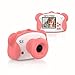 PATCH PANDA Kids Camera, Digital Video Vlogging Camera for Kids (16G Memory Card Included) with Shatterproof Cover and Creative Stickers, Gift Toy for Girls 3/4/5/6/7/8/9 Years Old-Pink