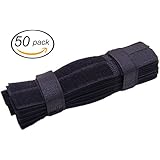 Ceeyali Reusable Fastening Cable Cord Tie Wire Organizer for Home Office Tablet PC TV Electronics Wire Management etc (Pack of 50)