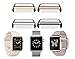 Apple iWatch 42mm Chrome Plated + Screen Protector Built in Bumper Slim Skin [Watch Hard Cover] Corner Protective Case Shockproof Ultra Thin Rugged Flexible Series 1 & 2 Accessories (Silver)