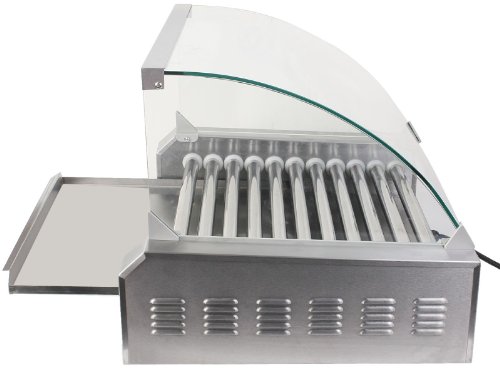 LOMIC Commercial 30 Hot Dog 11 Roller Grill Cooker Machine W/ cover CE New