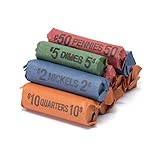 300 Assorted Flat, Coin Roll Wrappers, 75 of Each Wrapper