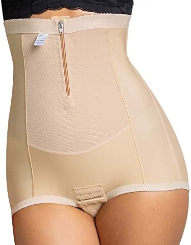 Postpartum Belly Wrap Abdominal Compression Corset C Section Panty Girdle Shorts with Zipper