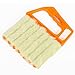 Shutters Window Blind Brush Dust Cleaner Orange with 7 Slat Handheld Household Tool