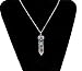 7 Chakra White Quartz Pendant Necklace, Healing Point Pendants, 20