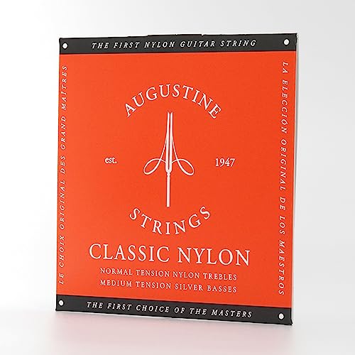 Augustine Red Medium Tension, 028" Gauge Classical Guitar Strings (524A